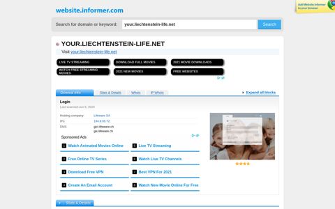 your.liechtenstein-life.net at Website Informer. Login. Visit ...
