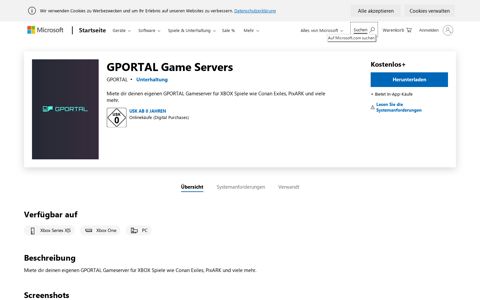 GPORTAL Game Servers beziehen – Microsoft Store de-DE