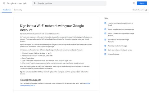 Sign in to a Wi-Fi network with your Google Account - Google ...