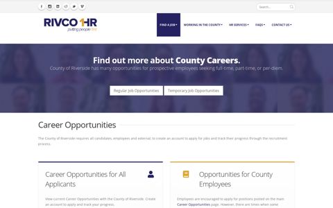 County Job Openings - County of Riverside Human Resources