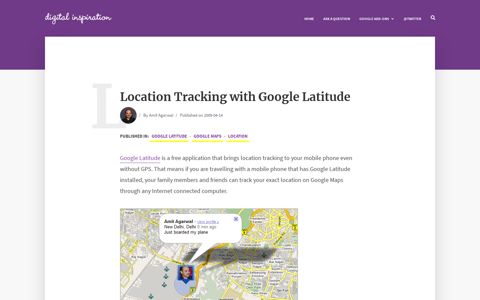 Location Tracking with Google Latitude - Digital Inspiration