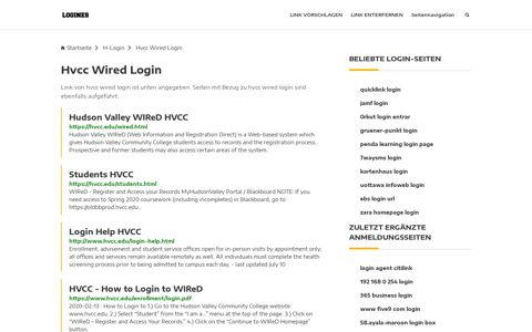 Hvcc Wired Login | Allgemeine Informationen zur Anmeldung