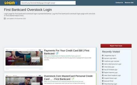 First Bankcard Overstock Login - Loginii.com