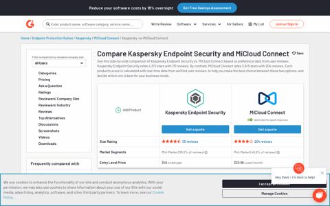 Compare Kaspersky Endpoint Security vs MiCloud Connect ...
