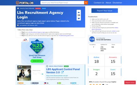 Lbs Recruitment Agency Login - Portal-DB.live