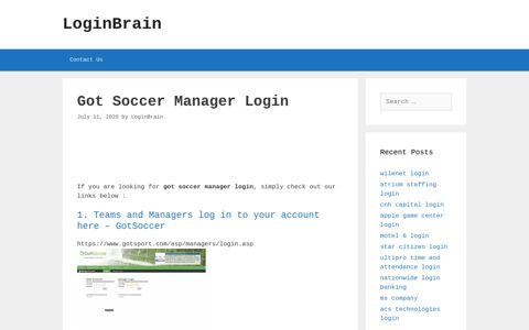 Got Soccer Manager - Teams And Managers Log In To Your ...
