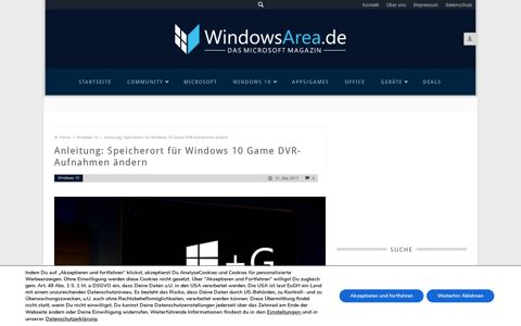 Anleitung: Speicherort für Windows 10 Game DVR ...