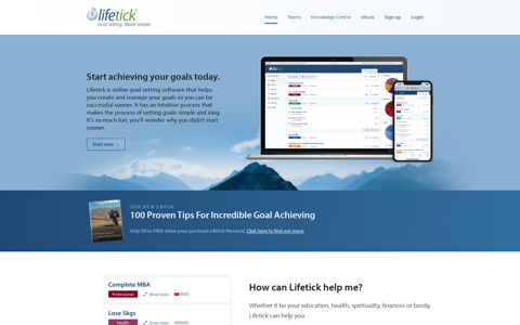 Lifetick - Online goal setting made simple