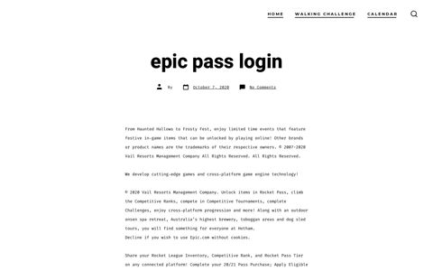 epic pass login