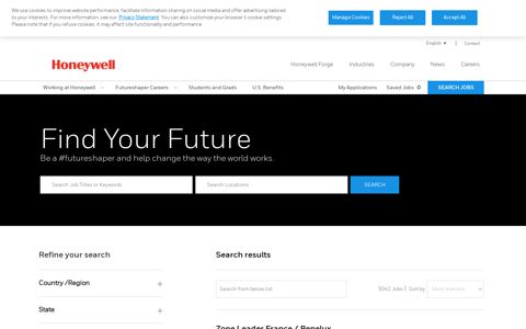 Search results | Find available job openings at Honeywell