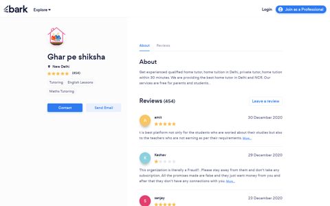 Ghar pe shiksha | Bark Profile and Reviews - Bark.com