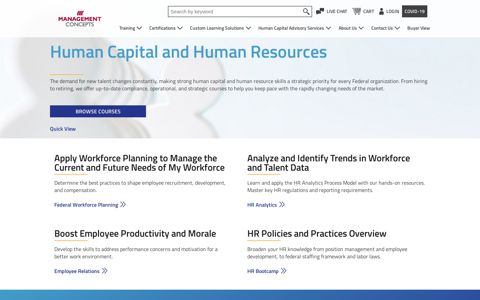 Human Capital & HR Training and Certification Classes