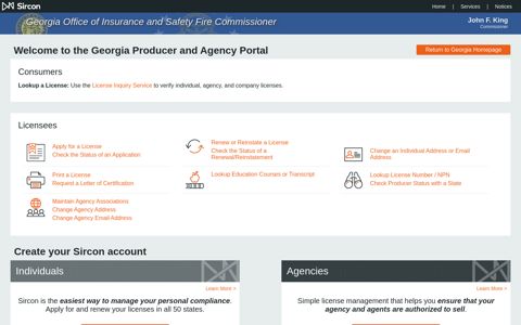 Georgia Producer Portal - Sircon