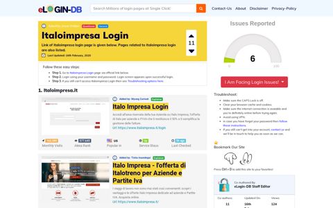 Italoimpresa Login - A database full of login pages from all ...
