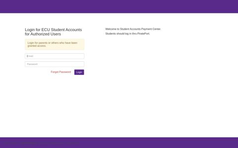 Login for ECU Student Accounts for Authorized Users - East ...