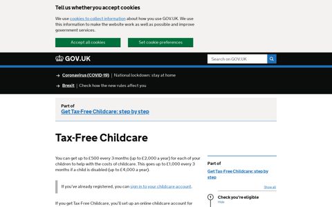 Part of Get Tax-Free Childcare - Gov.uk