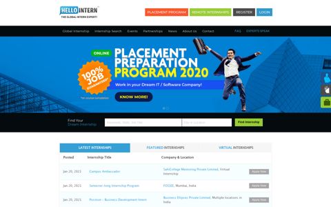 Remote Summer Internship Program 2020 | HelloIntern