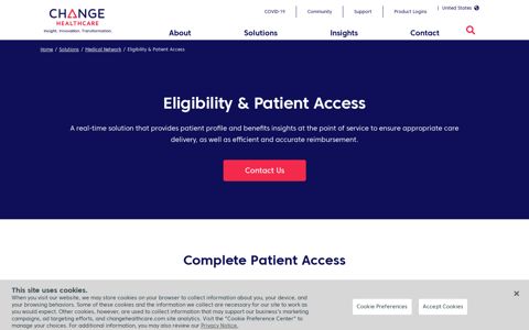 Eligibility & Patient Access | Change Healthcare