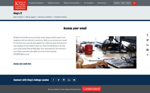 Access your email | King's IT | King's College London