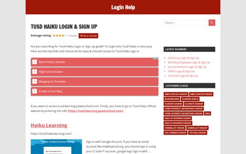 Tusd Haiku Login & sign in guide, easy process to login into ...