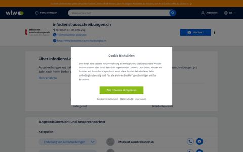 infodienst-ausschreibungen.ch in Zug auf wlw.ch