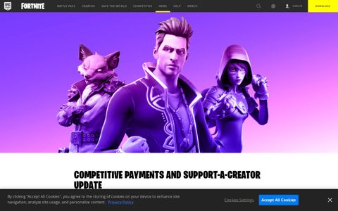 Competitive Payments and Support-A-Creator Update