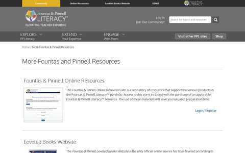 Supporting Resources and Websites for LLI