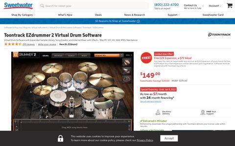 Toontrack EZdrummer 2 Virtual Drum Software | Sweetwater
