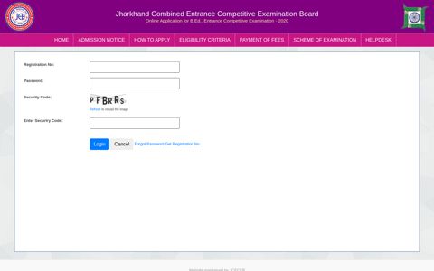 Applicant Login - Jharkhand Combined Entrance Competitive ...