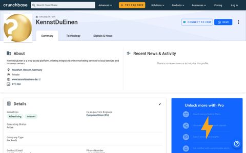 KennstDuEinen - Crunchbase Company Profile & Funding