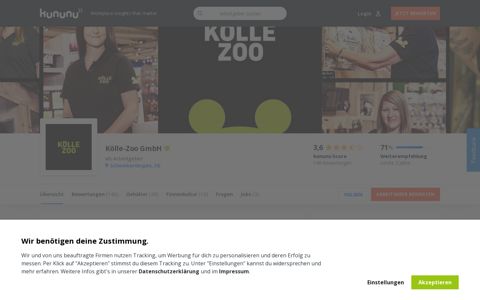 Kölle-Zoo als Arbeitgeber: Gehalt, Karriere, Benefits | kununu