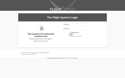 Login Page | The Flight System