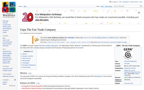 Gepa The Fair Trade Company - Wikipedia