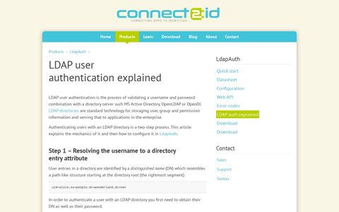 LDAP user authentication explained | Connect2id