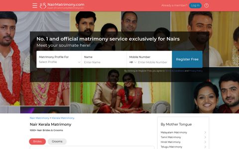 Nair Kerala Matrimony - Nair Matrimony