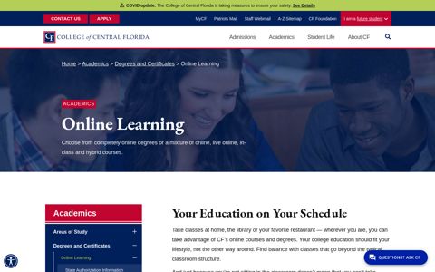 Connect with E-Learning - College of Central Florida