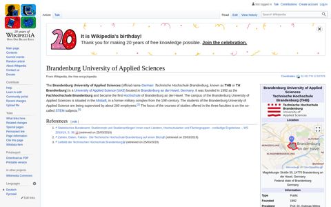 Brandenburg University of Applied Sciences - Wikipedia