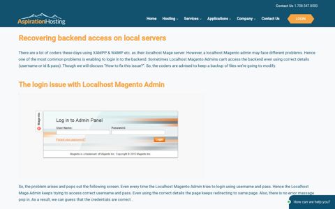 Localhost Magento Admin can't access the backend - solutions