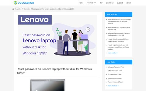 Reset password on Lenovo laptop without disk for Windows ...