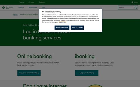 Log In | Internet Banking | Isle of Man Bank