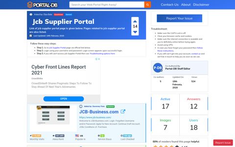Jcb Supplier Portal