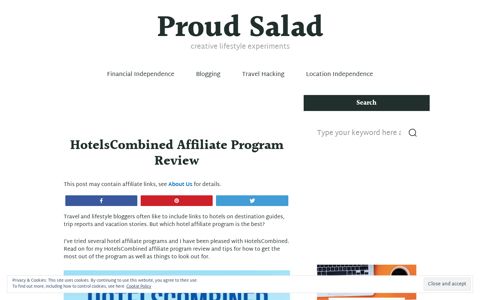 HotelsCombined Affiliate Program Review & tips for using ...