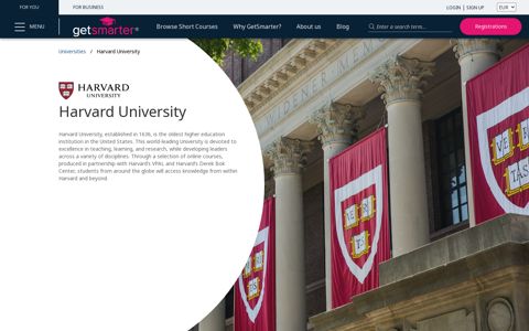 Harvard University Online Short Courses - GetSmarter