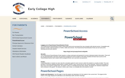 For Parents / PowerSchool Access - Horry County Schools