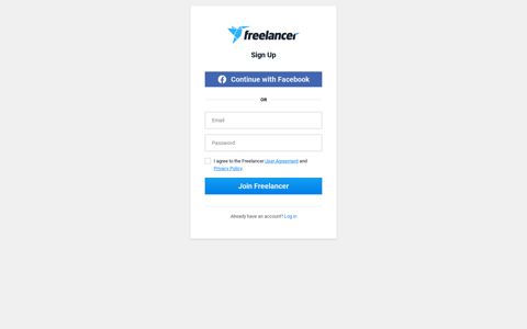 User Signup | Freelancer