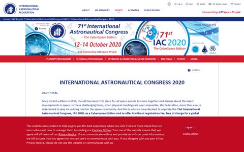 International Astronautical Congress 2020