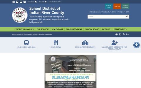 Students & Families - School District of Indian River County