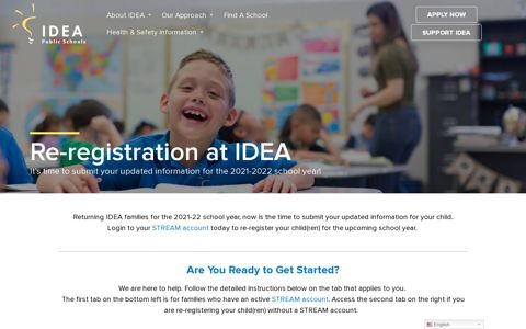 Reregistration - IDEA Public Schools