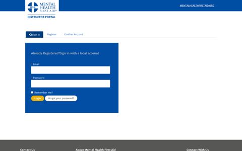 Sign in | Mental Health First Aid Portal