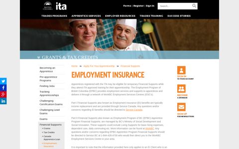 Employment Insurance | ITA BC